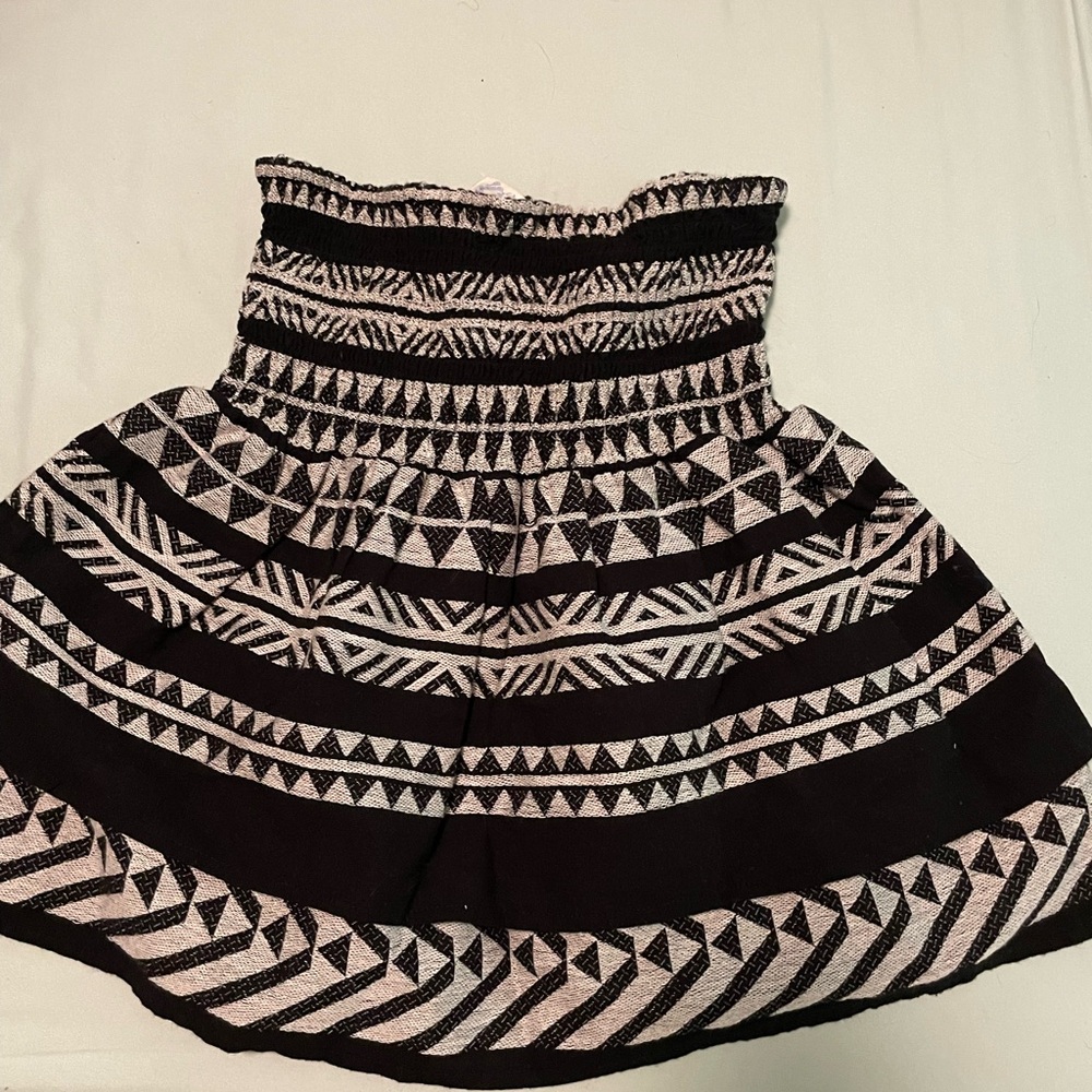 Altar'd State Black and White Bubble Mini Skirt